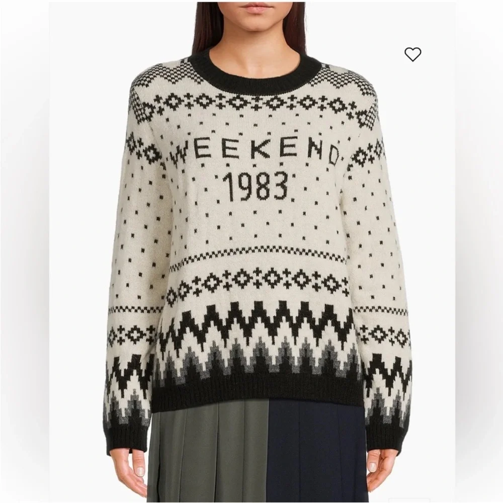 NWT Weekend Maxmara Geometric Sweater, Size M - Picture 2 of 7